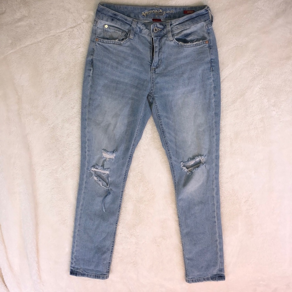 Arizona Jean Co. Distressed Boyfriend Jeans